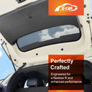 X-CAR rear windscreen sun shades installed on BYD Atto 1 car rear windscreen.