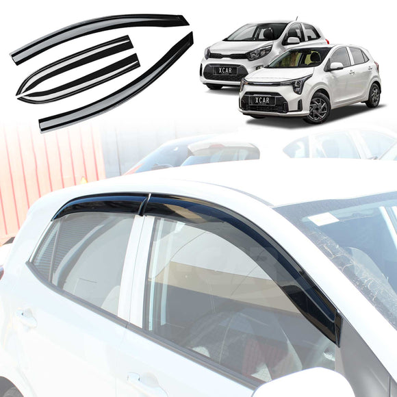 WeatherShields for Kia Picanto 2017-Onwards Car Weather Shields Wind Deflectors Sun Visors