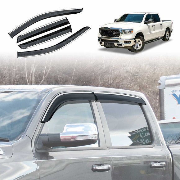 Weathershields for Ram 1500 DT Series Crewcab 2020-Onwards Car Weather Shields