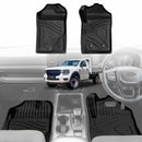 3D Floor Mats for Ford Next-Gen Ranger Single Cab 2022-Onwards  All-Weather Liners-1