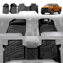 3D Floor Mats for Ford Ranger PX PX2 PX3 Dual Cab 2011-2022 All-Weather Car Liners-1