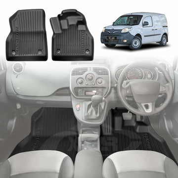 3D Front Floor Mats for Renault Kangoo F61 / Phase II  Auto 2010-2021 All-Weather Car Liners