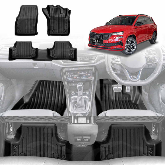 3D Floor Mats for SKODA Karoq 2018-Onwards All Weather Car Liners
