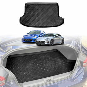 Subaru BRZ Car trunk mat with two cars in the background on a white background