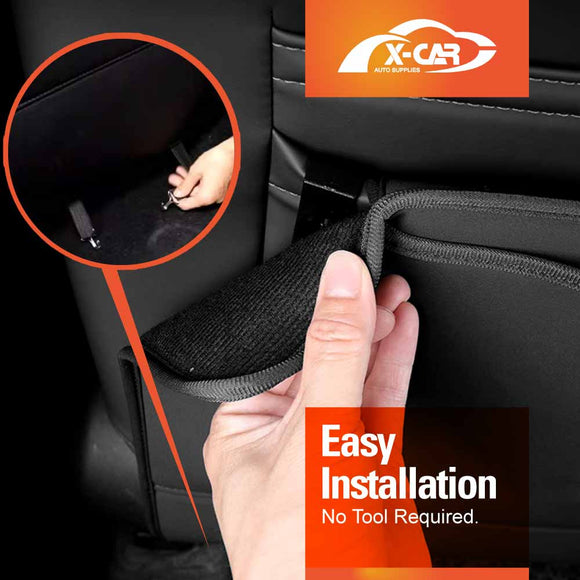 Car Front Seat Back Protectors for Suzuki Jimny 2018-Onwards Anti-Kick Mats PU Leather Cover Set of 2