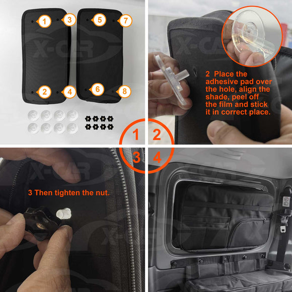 Window & Trunk Side Storage Bags for Suzuki Jimny 3-Door Auto 2018-Onwards Boot Side Organizer Car Accessories