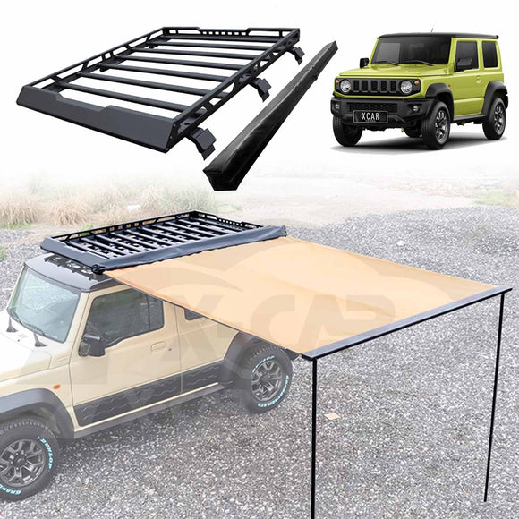 Roof Rack Side Awning for Suzuki Jimny 3-Door 2018-Onwards Multi-Functional Expansion Platform 4WD Off-Road Accessories