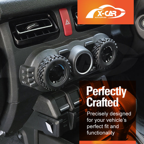 AC Climate Control Knob Cover for Suzuki Jimny 2018-Onwards Interior Heater Dial Ring Trim