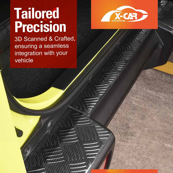 Rear Bumper Guard Trunk Protector Cover for Suzuki Jimny 3-Door 2018-Onwards Carbon Fiber Style Protection Accessories