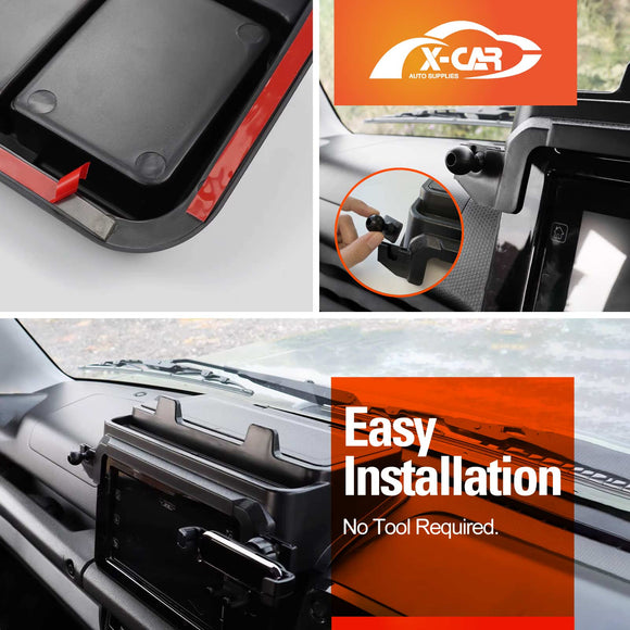 Storage Box with Phone Holder for Suzuki Jimny Auto 2018-Onwards Car Screen Hidden Organizer Tray Accessories