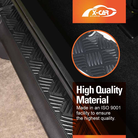 Rear Bumper Guard & Boot Sill Protector Panel for Suzuki Jimny XL 5-Door 2023-Onwards Carbon Fiber Style Scuff Plate Accessories