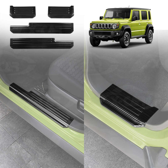Door Sill Plate Protector Set for Suzuki Jimny XL 5-Door 2023-Onwards Front Rear Entry Car Threshold Scuff Trim Covers Guards Accessories