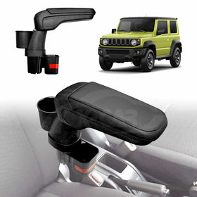 Central Armrest Storage Box with Cup Holder for Suzuki Jimny 3-Door 2018-Onwards Arm Rest Interior Accessories