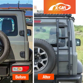 Rear Ladder/ Side Ladder for Suzuki Jimny 3-Door 2018-Onwards Tailgate Climbing Rack Aluminum Alloy - 0