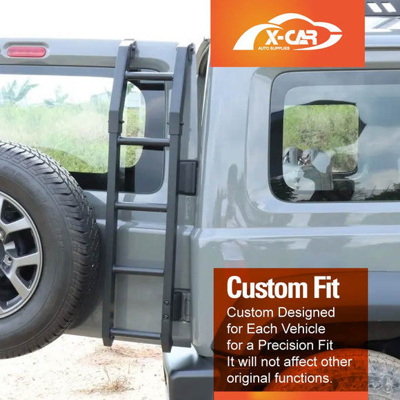 Rear Ladder/ Side Ladder for Suzuki Jimny 3-Door 2018-Onwards Tailgate Climbing Rack Aluminum Alloy