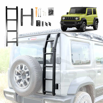 Rear Ladder/ Side Ladder for Suzuki Jimny 3-Door 2018-Onwards Tailgate Climbing Rack Aluminum Alloy