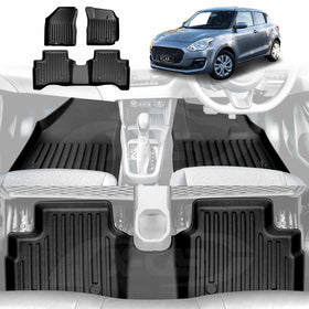 3D Floor Mats for Suzuki Swift Auto 3rd Gen 2017-2024 All-Weather Liners