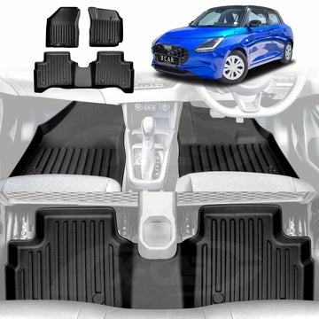 3D Floor Mats for Suzuki Swift Auto Transmission 4th Gen 2024-Onwards All-Weather Liners