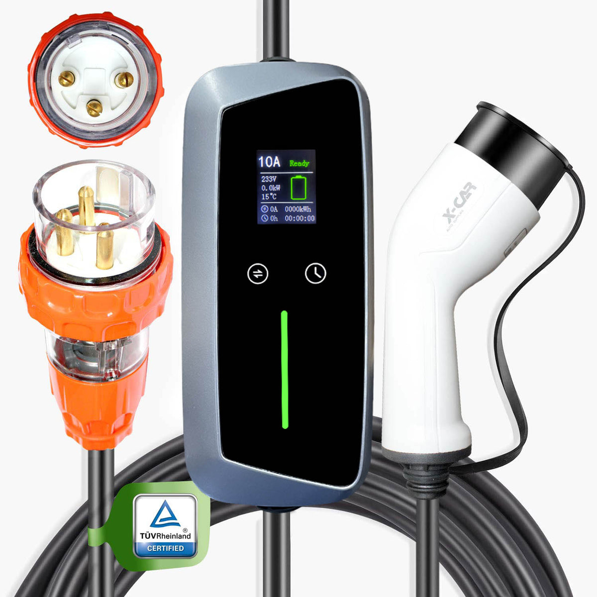 Type 2 Portable EV Charger 32 Amp 7KW 3 Pin 5 Meters for BYD ATTO3 Sea ...