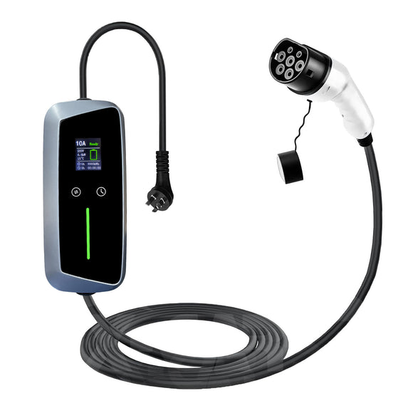 Type 2 Portable EV Charger 10 Amp 2.4KW AU Plug 5 Meters for BYD ATTO3 Seal Dolphin