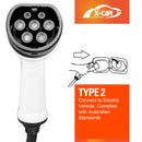 Type 2 Portable EV Charger 10 Amp 2.4KW for Mazda CX60 70 80 90 PHEV MX30 EV-7