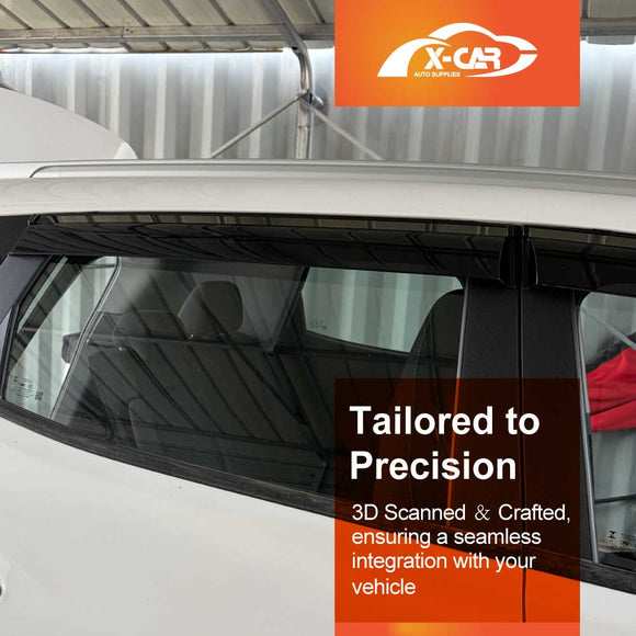 X-CAR tailored weather shields fitted to Chery Tiggo 4 window frames