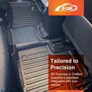 X-CAR 3D floor mat for Toyota Kluger 2021-onwards rear passenger foot well.