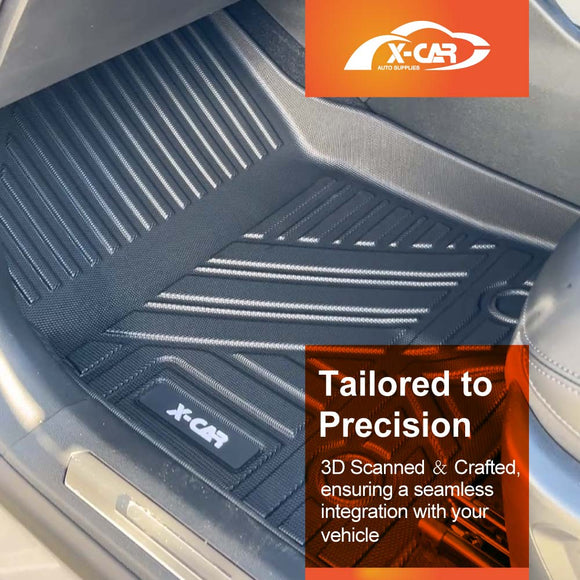 Custom-fit X-CAR 3D floor mat installed in the front footwell of a GWM Haval H6, H6 GT or H6 Hybrid 2021-onwards.