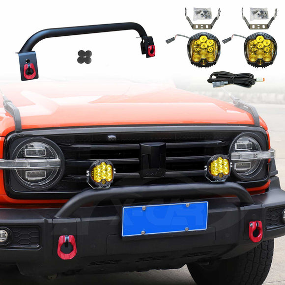 Nudge Bar with LED Spotlight For GWM Tank 300 2023-2025 Bullbar Front Bumper LED Light