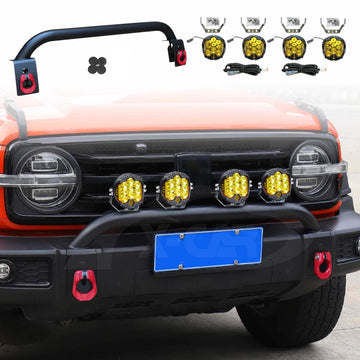 Nudge Bar with LED Spotlight For GWM Tank 300 2023-2025 Bullbar Front Bumper LED Light