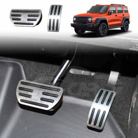 Pedals Cover for GWM Tank 300 2023-Onwards Aluminum Anti-Slip Accelerator Brake Foot Pads