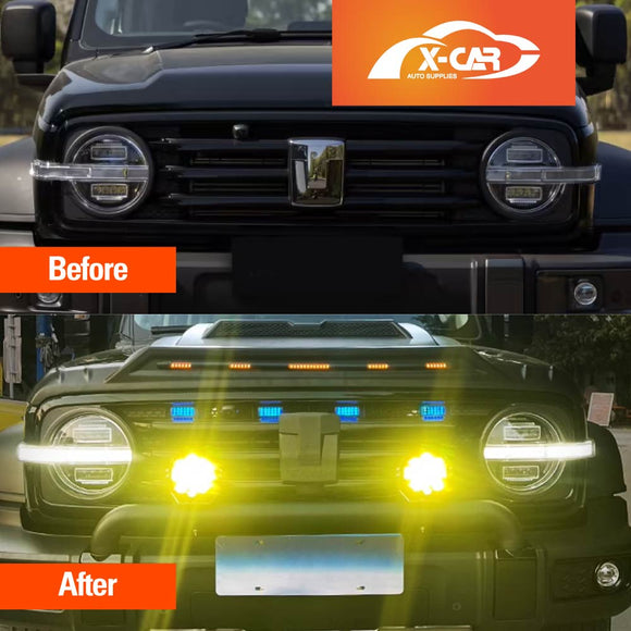 Nudge Bar with LED Spotlight For GWM Tank 300 2023-2025 Bullbar Front Bumper LED Light