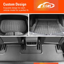 Tesla Model 3 Interior Liners Set 2019-2023 All-Weather XPE Cargo Trunk Mats-2