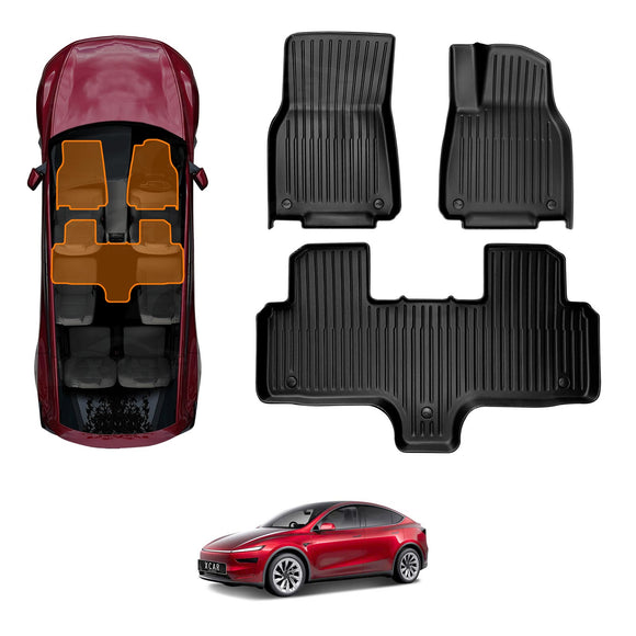 [Pre-order] 3D Floor Mats for Tesla Model Y L 6-Seat 2026-Onwards All-Weather Car Liners