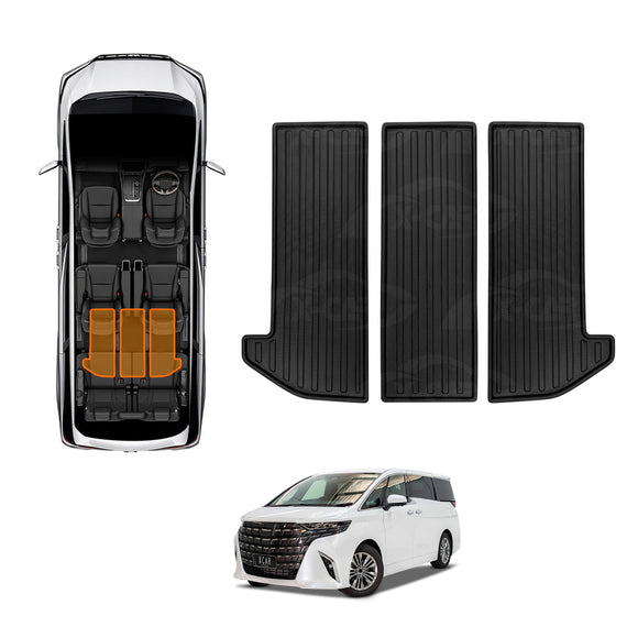 3D Floor Mats for Toyota Alphard 2023-Onwards All-Weather Car Liners