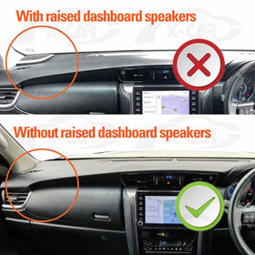 Dash Mat for Toyota Fortuner 2015-Onwards Non-Slip Microfiber Pad Cover - 0