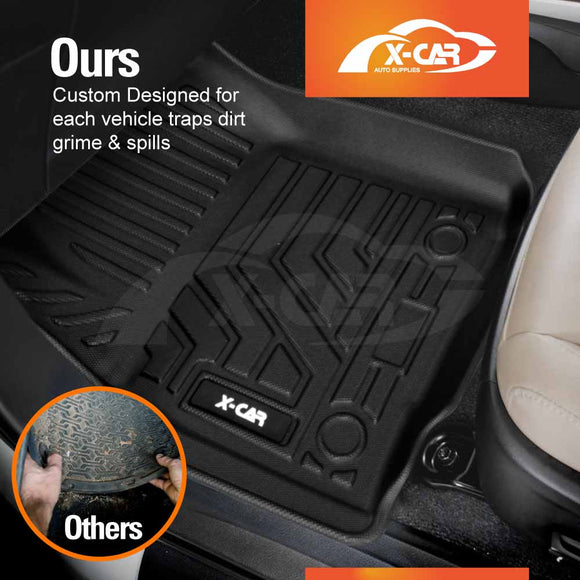 3D Floor Mats for Toyota Fortuner 2015-Onwards All-Weather Liners