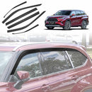 X-CAR weather shields for Toyota Kluger 2021 onwards installed on the car windows.