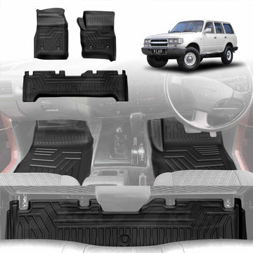 3D Floor Mats for Toyota Landcruiser 80 Series 1991-1998 All-Weather Car Liners