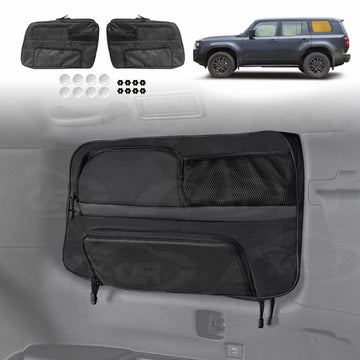 Port Window Hanging Storage Bags for Toyota Prado 250 Series 2024-Onwards Car Trunk Boot Side Organizer Car Accessories Set of 2