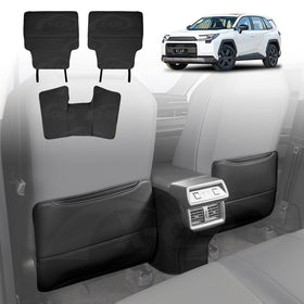 Car Front Seat Back Protectors for Toyota RAV4 6th Gen XA60 2026-Onwards Anti-Kick Mats PU Leather Cover Set of 2