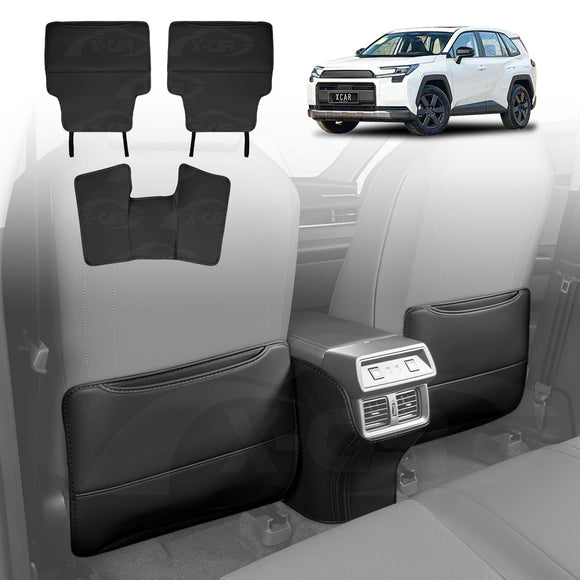 Car Front Seat Back Protectors for Toyota RAV4 6th Gen XA60 2026-Onwards Anti-Kick Mats PU Leather Cover Set of 2