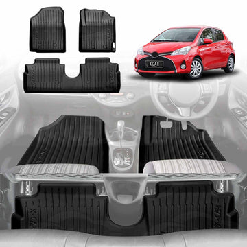 3D Floor Mats for Toyota Yaris Hatch 2011-2020 All-Weather Car Liners