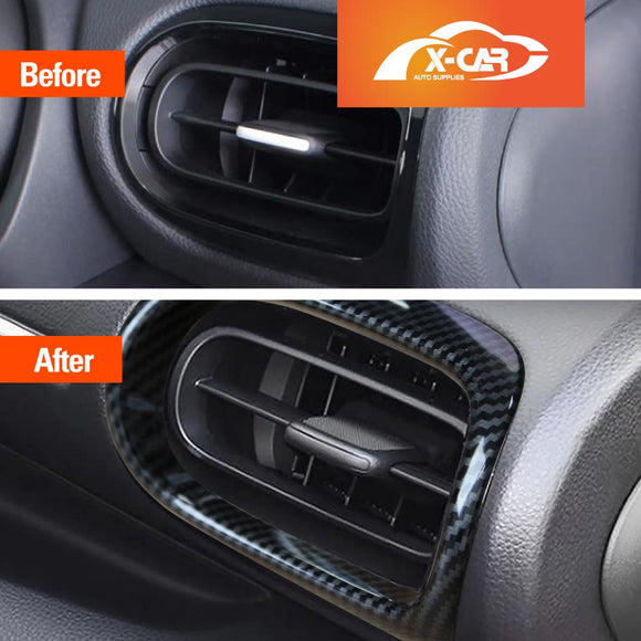 AC Vent Dashboard Frame Panel Trim for Toyota Yaris/Yaris Cross 2020-Onwards Carbon Fiber Style