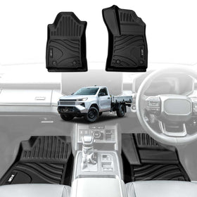 3D Front Floor Mats for Toyota NEW Hilux Auto Single / Extra Cab 2025-Onwards All-Weather Car Liners