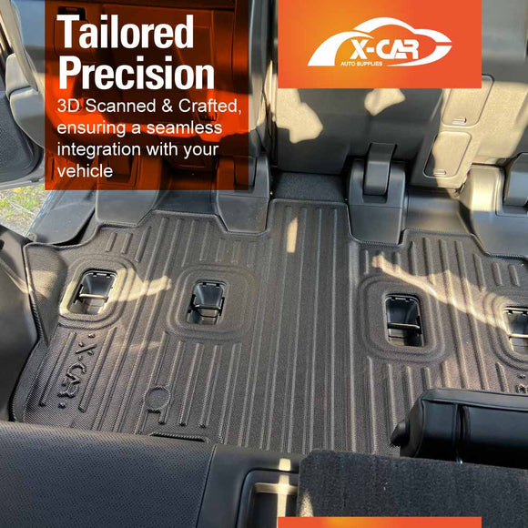 3D Floor Mats for Toyota Prado 250 Series 7-Seater 2024-Onwards All-Weather Car Liners