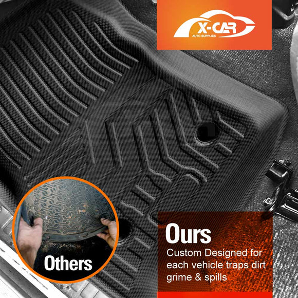 3D Front Floor Mats for Toyota Land Cruiser 79 Series Single Cab 2012-2016 All-Weather Car Liners