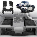 3D Floor Mats for Toyota Landcruiser 70/79/76 Series 2012-Onwards All-Weather Car Liners-1