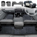 3D Floor Mats for Toyota Landcruiser 79/76 Series Dual Cab 2012-2022 All-Weather Car Liners