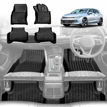 3D Floor Mats for Volkswagen Golf AUTO MK7 MK7.5 MK8 2013-Onwards All-Weather Car Liners